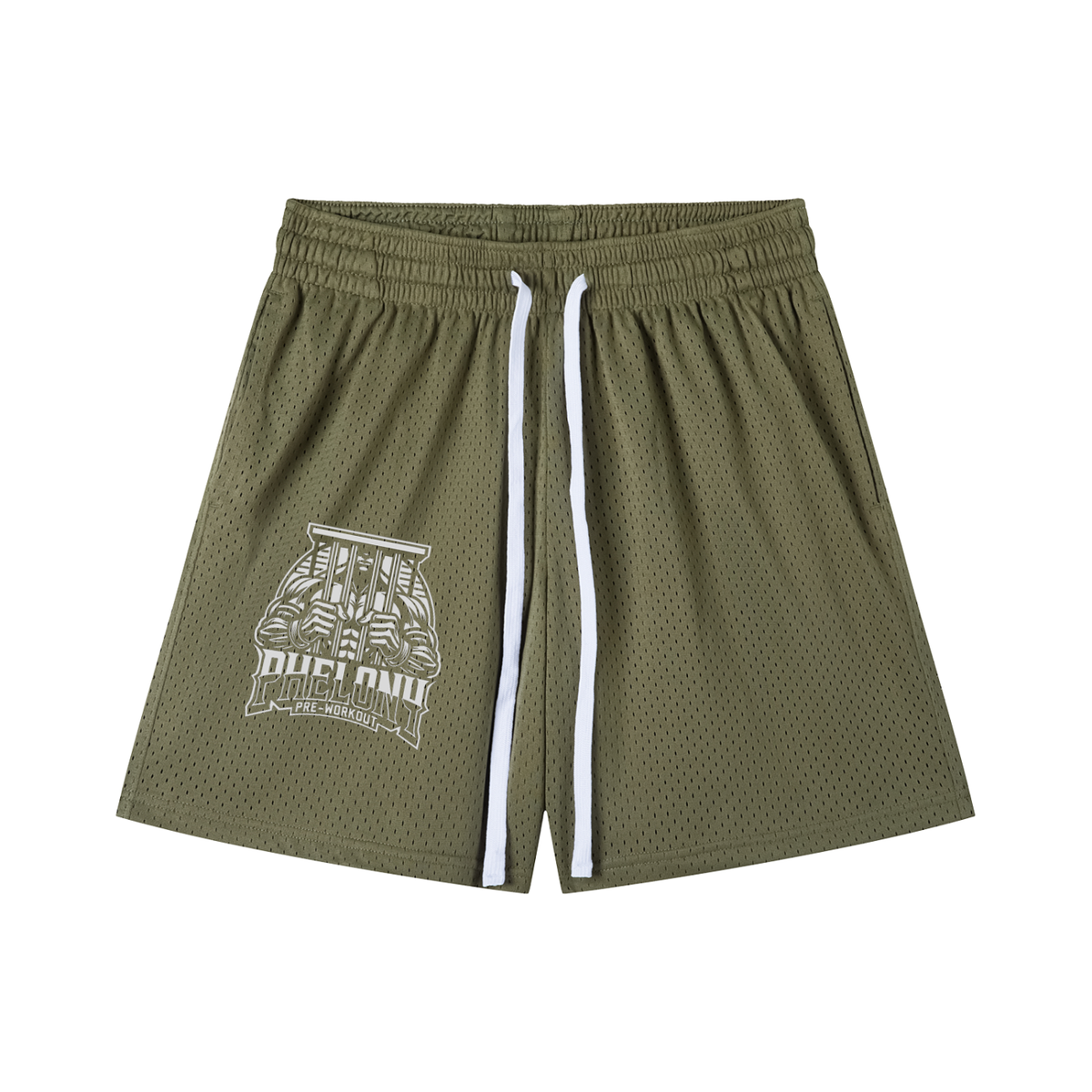 PHELONY Mesh Drawstring Shorts