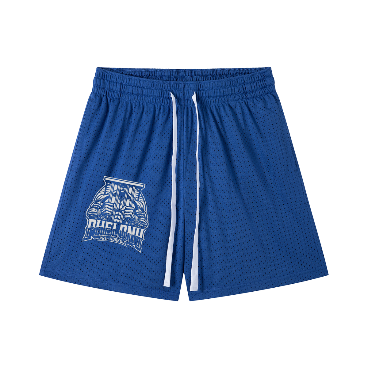 PHELONY Mesh Drawstring Shorts
