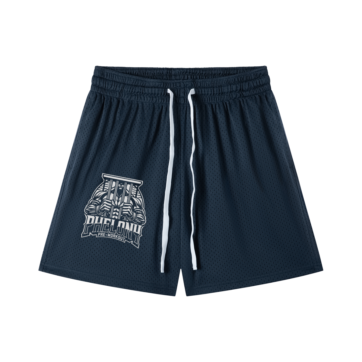 PHELONY Mesh Drawstring Shorts