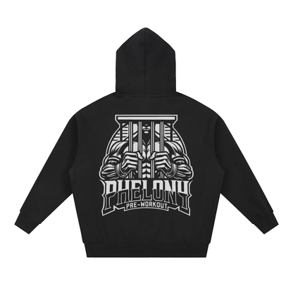 PHELONY Oversized Boxy Hoodie W/ Zipper