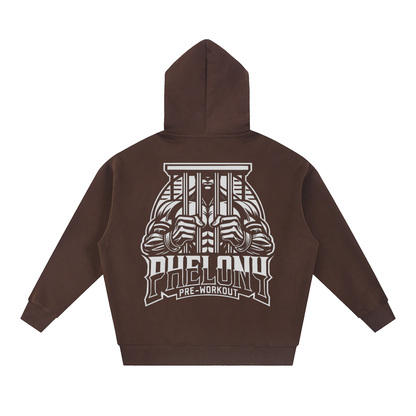 PHELONY Oversized Boxy Hoodie W/ Zipper