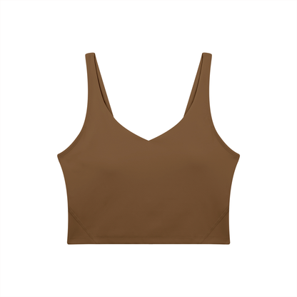 PHELONY Women's V-Neck Yoga Sports Bra
