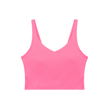 PHELONY Women's V-Neck Yoga Sports Bra