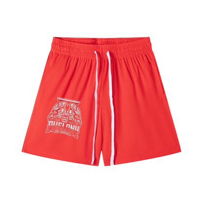PHELONY Mesh Drawstring Shorts