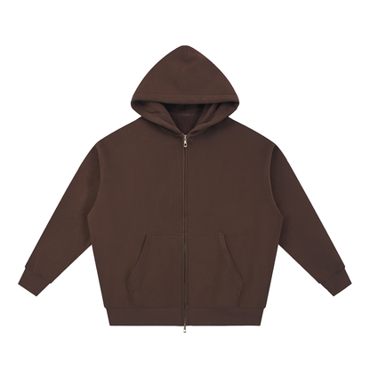 PHELONY Oversized Boxy Hoodie W/ Zipper